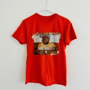 Notorious Orange Biggie Portrait Tee Small